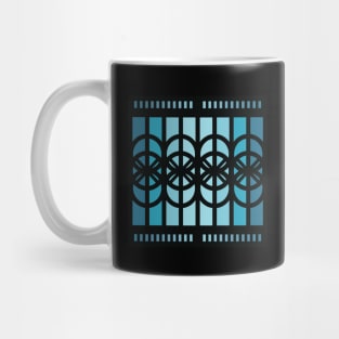 “Dimensional Circulation” - V.3 Blue - (Geometric Art) (Dimensions) - Doc Labs Mug